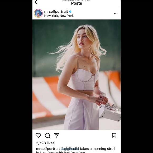 Self Portrait Pink Chiffon Top - Picture 2 of 8